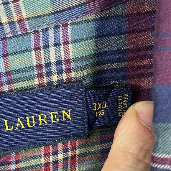 Polo Ralph Lauren Shirt Mens 3XB Red Plaid Button Down Preppy Casual - Picture 5 of 13